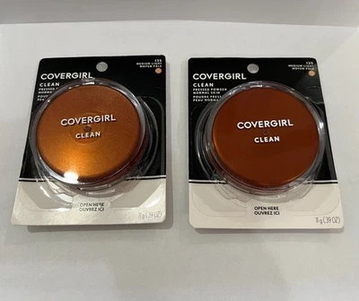 Covergirl Clean Pressed Powder 11g / 0.39oz New 2PK --135 Medium Light - Image 1 of 4