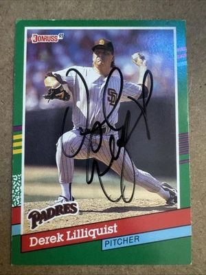 DEREK LILLIQUEST 1991 Donruss #570 Autographed SIGNED Card SAN DIEGO PADRES - Image 1 of 2