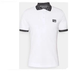 Versace Jeans Couture Herren weiß schmal Baumwolle Polo Piquet authentisch - Bild 1 von 9