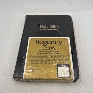 Vintage NOS Regency Holy Bible King James Version Red Letter 520N Imitation Leat - Bild 1 von 8