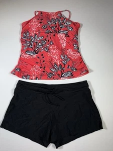 Costume da bagno donna Tempt Me estivo rosso floreale tankini pantaloncini set taglia large - Foto 1 di 9