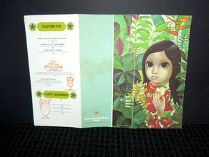 Vintage 1975 Sheraton Waikiki Hotel Menu Margaret Keane opera d'arte Big Eye Girl - Foto 1 di 17