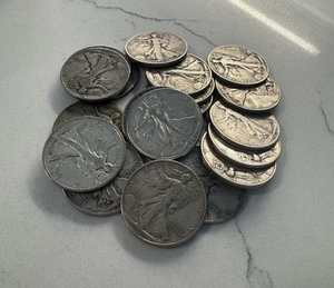 Liberty Walking Half Dollar - Roll - Mixed Dates/Condition - INV#7576 - Picture 1 of 2