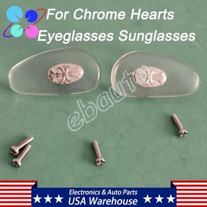FOR CHROME HEARTS EYEGLASSES SUNGLASSES REPLACMENT NOSE PADS NEW SCREW - Picture 1 of 6