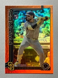 2025 Topps Update Orange Foil Tirso Ornelas RC 14/25 San Diego Padres - Picture 1 of 2