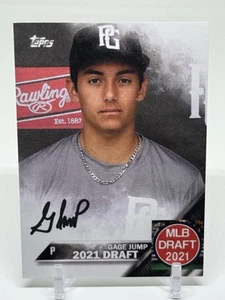 Tarjeta firmada por GAGE JUMP Lsu Tigers Baseball Oakland Athletics Top Prospect #2 - Imagen 1 de 3