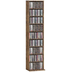 HOMCOM 260 CD Storage Unit 120 DVD Storage Tower with 9 Compartments - Picture 1 of 11