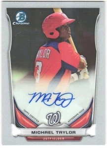 2014 Bowman Chrome Michael Taylor #BCAP-MTA Prospekt Autogramme AU - Bild 1 von 2