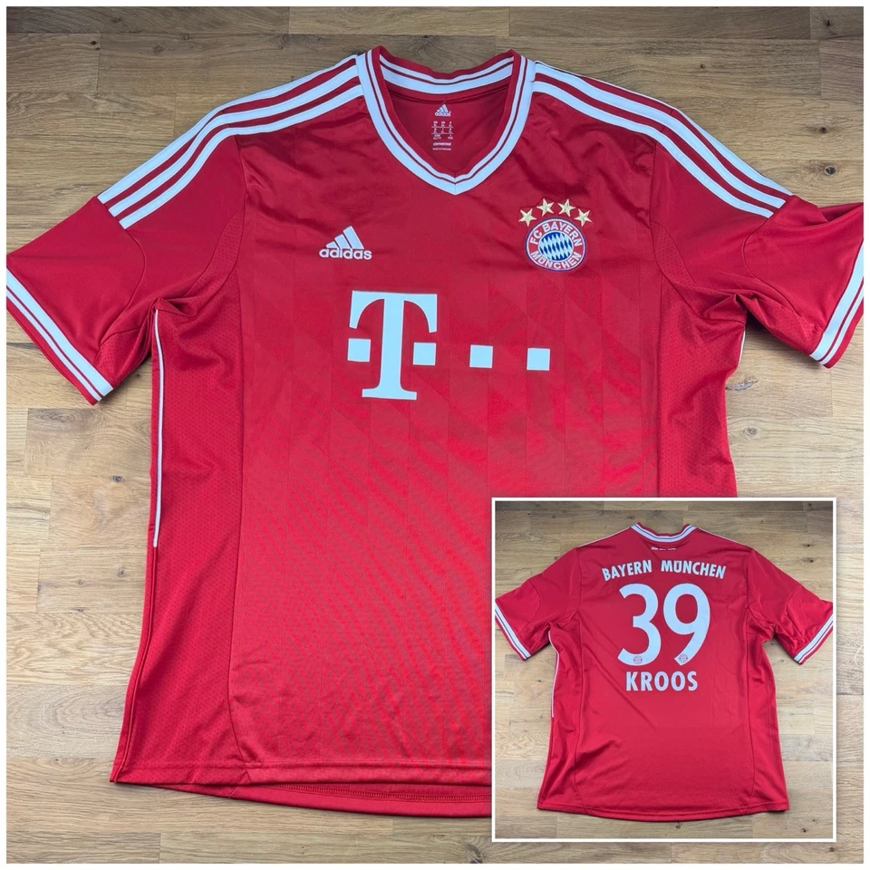 FC Bayern München Trikot 2013/14 Heim - Größe L - Original Adidas - 39 Kroos - Bild 1 von 4