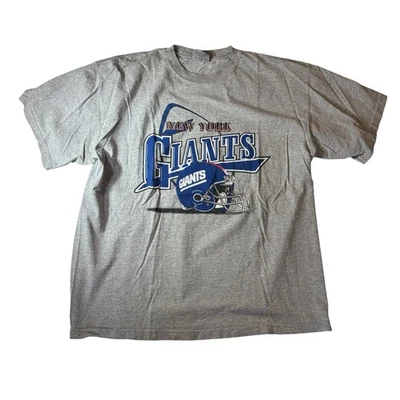 Camiseta Vintage Majestic New York Giants Cinza Adulto Tamanho Grande Ano Novo - Imagem 1 de 4