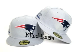 Parche gris New England Patriots New Era Super Bowl LIII línea lateral 5950 sombrero ajustado - Imagen 1 de 5