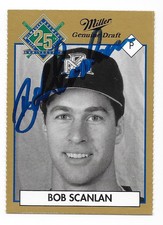 BOB SCANLAN 1994 25TH ANNIVERSARY MILLER BREWING AUTOGRAPHED SIGNED BREWERS