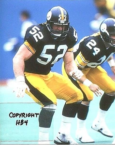 Mike Webster Foto in Aktion Pittsburgh Steelers HOF (c) 7. Oktober 1984 v Miami - Bild 1 von 1