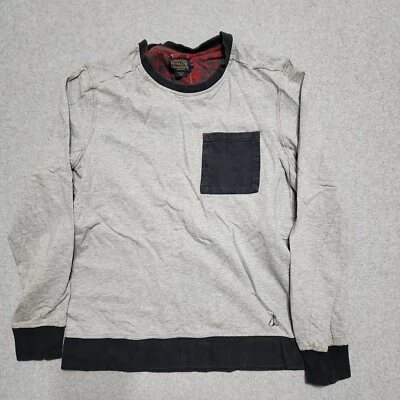 Pendleton Sweatshirt Mens Medium Gray Crew Neck Black Pocket Camping Cotton Grey - Image 1 of 4