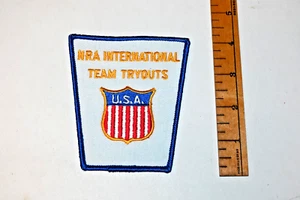 Parche de tela vintage NRA International Team Tryouts EE. UU. - Imagen 1 de 2