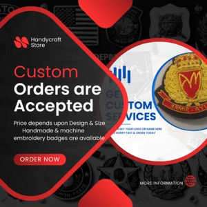 Premium Custom Embroidery Badge | Handmade Logo Patch | Bulk Orders Welcome - Picture 1 of 13