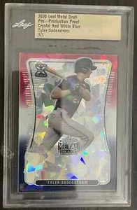 2020 Leaf Metal Draft Pre Production Crystal Red White Blue Tyler Soderstrom 1/1 - Bild 1 von 2