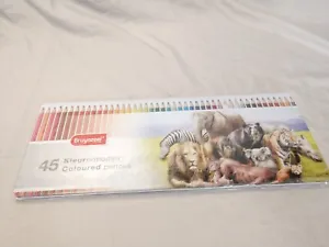 Bruynzeel Artist Colouring Pencils Wildlife Set Sketching Gift Tin of 45 5012m45 - Picture 1 of 6