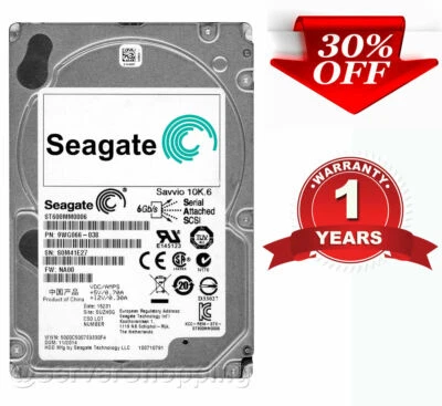 Seagate Savvio 10K.6 ST600MM0006 600GB 10K 2.5" SAS 6Gb/s Hard Disk Drive JOBLOT - Image 1 of 2