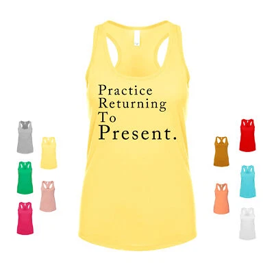 Camiseta sin mangas para mujer Practice Returning To Present Mindfulness Present Focus Meditation Foto 1 de 3
