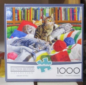 BIBLIOTHEK KÄTZCHEN VON HAUTMAN BROS. - vollständig - BÜFFELSPIELE PUZZLE - Bild 1 von 2