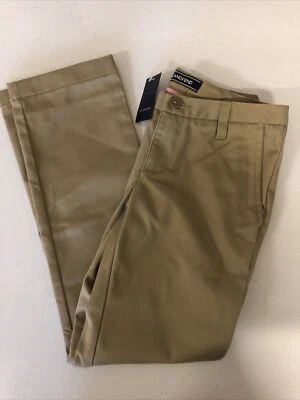 Pantalones chinos Lands' End para niñas color caqui mezcla de algodón talla 7 entrepierna ajustada 18" nuevos Foto 1 de 4