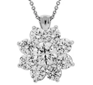 Collar colgante de diamantes de corte redondo de 1,50 quilates para dama oro blanco - Imagen 1 de 1