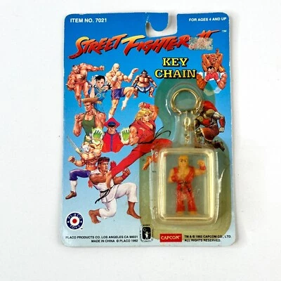 Vtg Street Fighter II Keychain Ken | 1992 | Brand New & Sealed | Placo Toys - Image 1 of 2