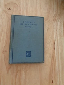 Racine's Britannicus by Jean Racine & F.M. Warren HC 1903 - Imagen 1 de 1