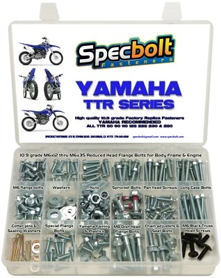250pc Bolt Kit Yamaha TTR 50 80 90 110 125 225 250 plastic body frame engine PW - Image 1 of 4