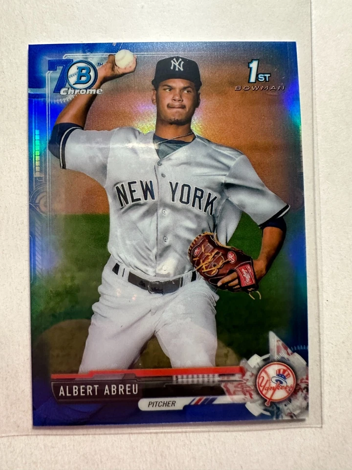 K52,292 - 2017 Bowman Chrome Mini Prospect 70th Blue #BCP153 Albert Abreu #/70 - Image 1 of 1