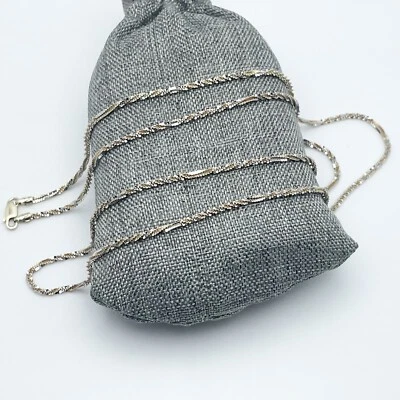 Cadena de cuerda de 2 mm de plata de ley 925 y Vermeil Singapur 28 pulgadas KA 1772 de 2 tonos Foto 1 de 4