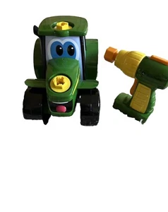 Tomy John Deere Build A Buddy Johnny Tractor Take Apart Toy Vehicle Green Drill - Picture 1 of 11