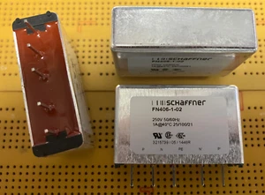 1A 250Vac EMC Filter PCB Mount Schaffner FN406-1-02  12mH 100nF/Cx  2.2nF/Cy - Picture 1 of 4
