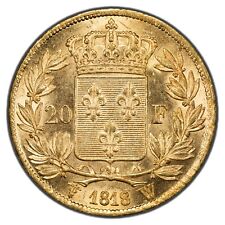 1818 WFrance 20 Francs Gold Coin - Lille Mint - Louis XVIII