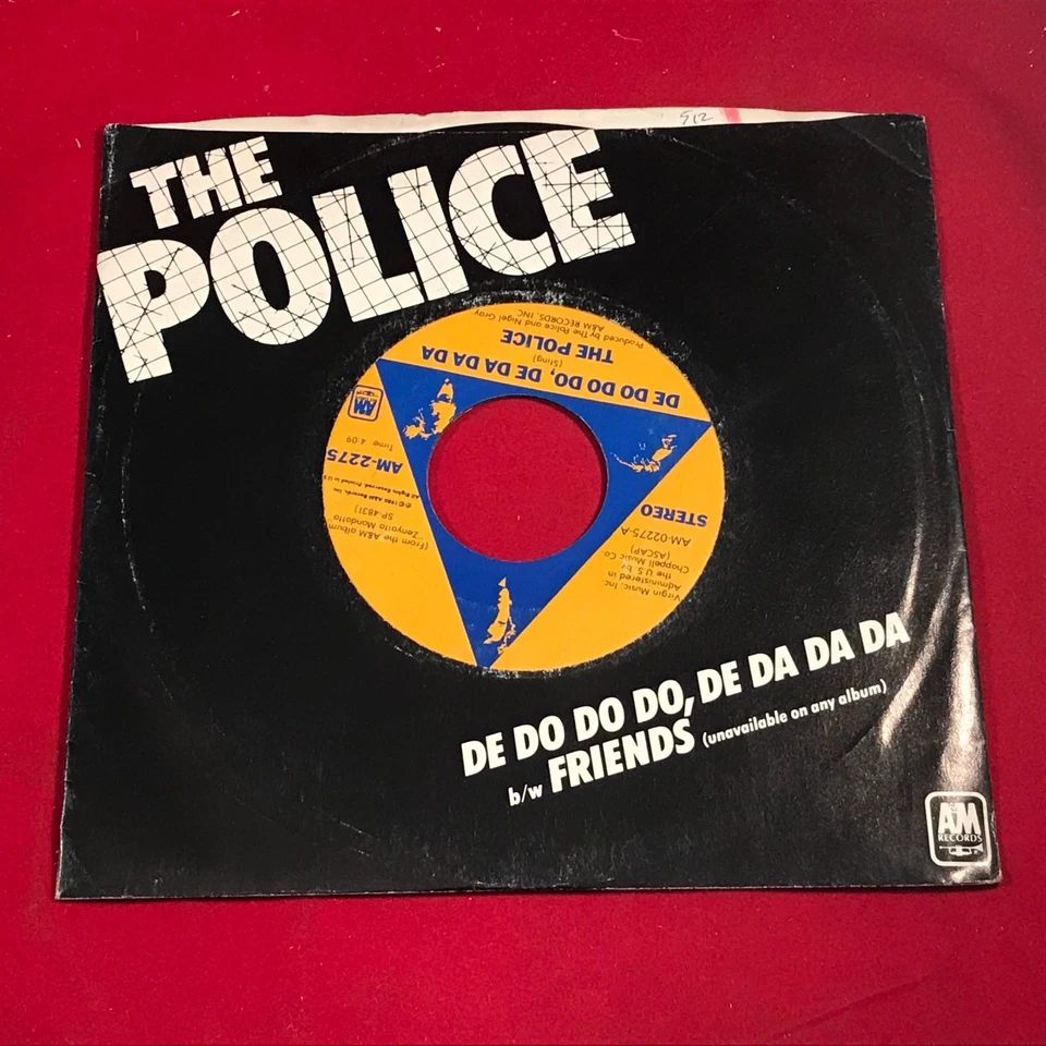 THE POLICE De Do Do Do, De Da Da Da 1980 USA 7" Vinyl Single Sting record  B - Image 1 of 1