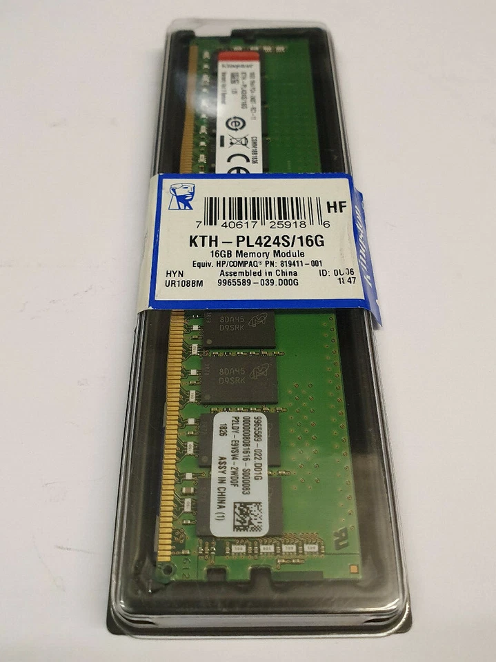 Kingston Memory 16GB DDR4 2400MHz 819411-001 KTH - PL424S/16G System Specific - Image 1 of 1