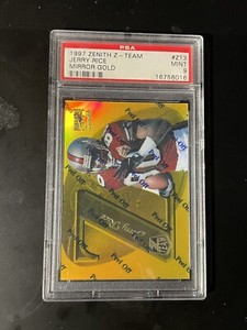 Jerry Rice 1997 Pinnacle Zenith Z-team Mirror Gold #ZT3 49ERS PSA 9