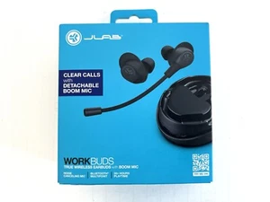 JLab Work Buds True Wireless Earbud Detachable Noise Canceling Boom Mic NEW - Picture 1 of 13