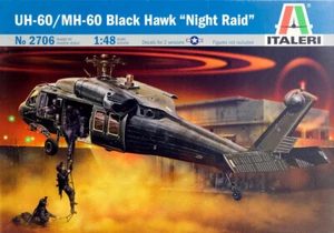 ITALERI 1:48 KIT ELICOTTERO UH-60 / MH-60 BLACK HAWK NIGHT RAID ART 2706 - Foto 1 di 2