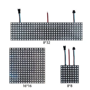 Panel LED a todo color módulo de matriz RGB SMD 5050 WS2812B 8*8/8*32/16*16 píxeles 5V - Imagen 1 de 12