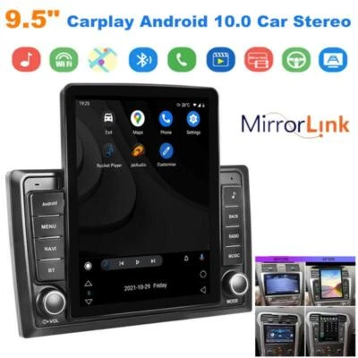 9,5 «Carplay Android 10.0 автомобильный стерео двойной Din автомобильное радио Bluetooth GPS навигатор USB - Изображение 1 из 4