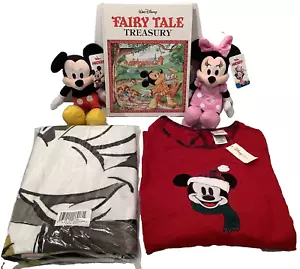 Disney Bath & Bedtime Bundle Lot-5Pc Set of Towel, Nightie, 2 Plush & Vtg Book💓 - Picture 1 of 12