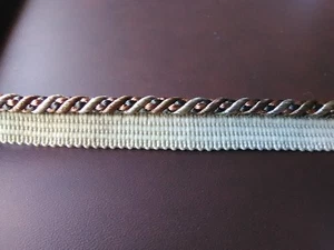 25yd x 1/4" WIDE PIPING BOMAR PALLADIAN Tarragon in Beige lt goldy Brown Peach - Picture 1 of 1