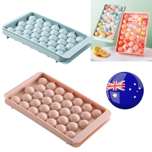 33 Grids Ball Maker Plastic Mold Sphere Whiskey Round Mould Large Ice Cube Tray - Picture 1 of 18