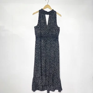 Michael Kors Cheetah-Print Smocked-Neck Sleeveless Dress Size XL NWT - Picture 1 of 7