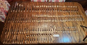 Vintage Siam Teak & Bronze 140-teiliges Besteckset Johny Co. 9+ Servierteile - Bild 1 von 24