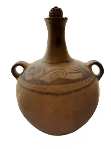 Old Long Necked Water Pot Mexico's Huasteca Region 12” Tall Beautiful Art Vase - Picture 1 of 8