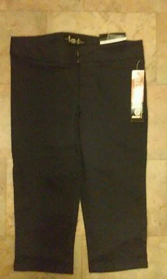 Nuevo con etiquetas l.e.i. Capris negro elástico Hipster talla 1 * Foto 1 de 4