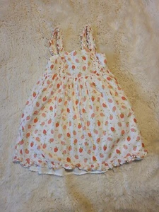 Joie Little Girls Strawberries & Raspberries Sleeveless Cotton Sundress Size 5 - Picture 1 of 5